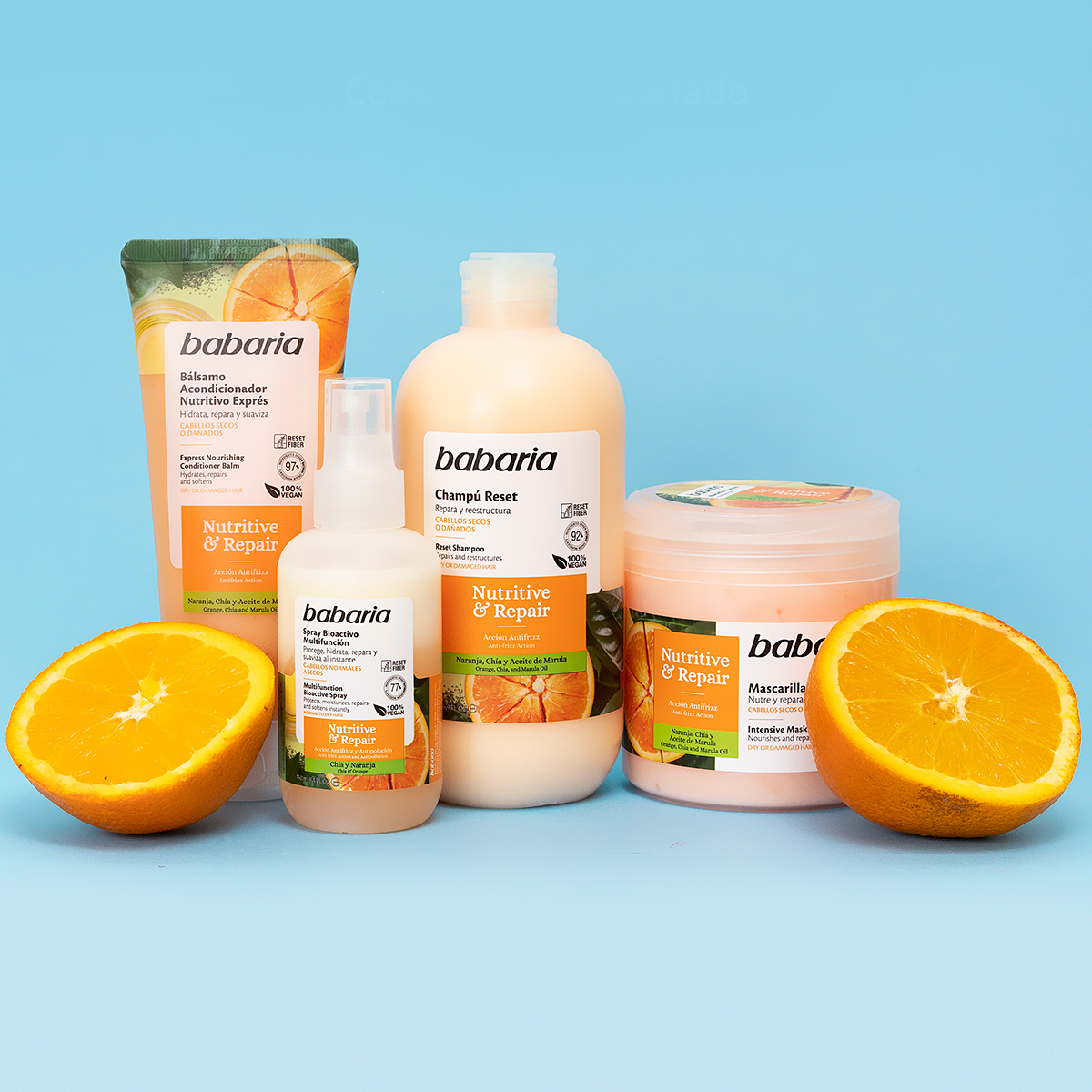 Babaria Balsam odżywczy "Ekspres" pomarańcza, nasiona chia i olejek maruli 200 ml - obrazek 2